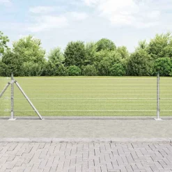 vidaXL Vallas De Jardín-Poste de Valla Plateado 10 x 0,4 m (malla de 12 x 12 mm) Acero