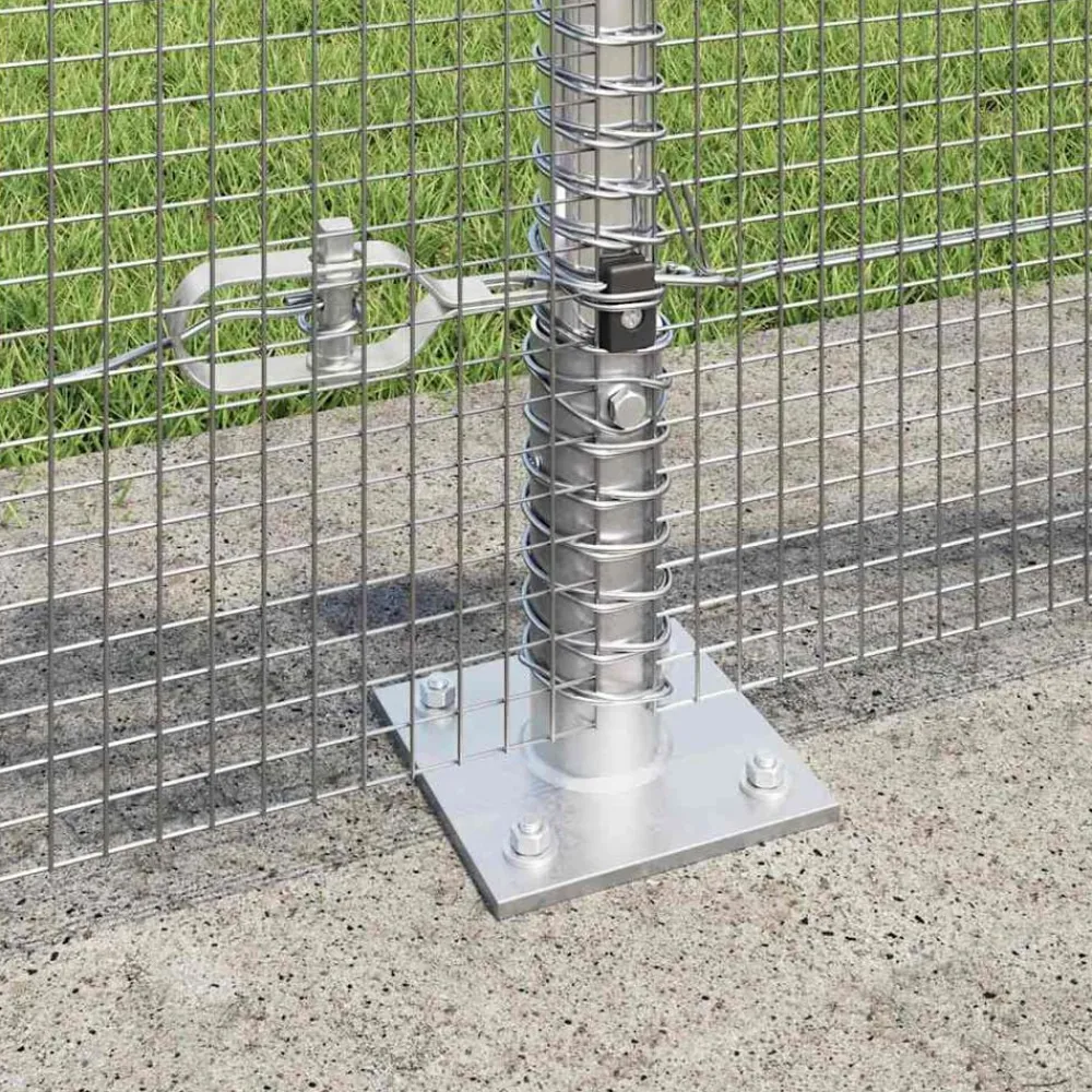 vidaXL Vallas De Jardín-Poste de Valla Plateado 10 x 0,4 m (malla de 12 x 12 mm) Acero