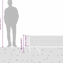 vidaXL Vallas De Jardín-Poste de Valla Plateado 10 x 0,4 m (malla de 13 mm) Acero