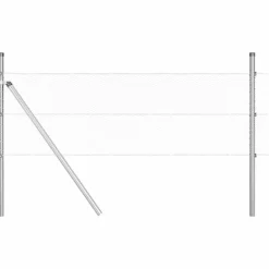 vidaXL Vallas De Jardín-Poste de Valla Plateado 10 x 0,4 m (malla de 13 mm) Acero