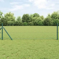 vidaXL Vallas De Jardín-Poste de Valla 10 x 0,4 m (malla de 13 mm) Acero y PVC