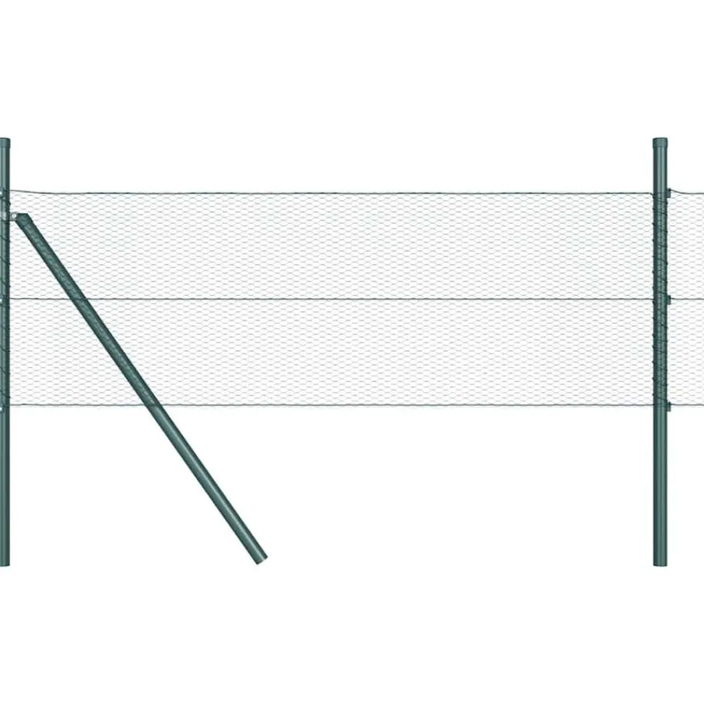 vidaXL Vallas De Jardín-Poste de Valla 10 x 0,4 m (malla de 13 mm) Acero y PVC