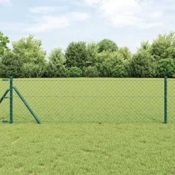 vidaXL Poste de Valla 10 x 0,4 m (malla de 40 x 40 mm) Verde Outlet