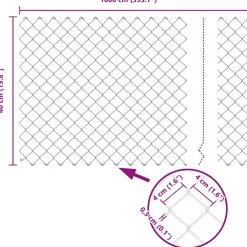 vidaXL Poste de Valla 10 x 0,4 m (malla de 40 x 40 mm) Verde Outlet