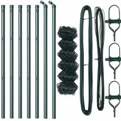 vidaXL Poste de Valla 10 x 0,4 m (malla de 40 x 40 mm) Verde Outlet