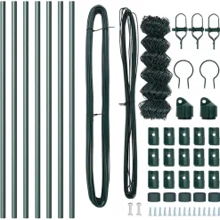 vidaXL Poste de Valla 10 x 0,4 m (malla de 40 x 40 mm) Verde Outlet