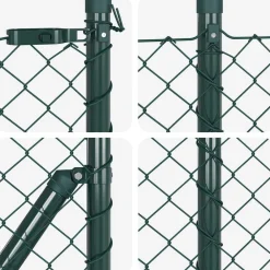 vidaXL Poste de Valla 10 x 0,4 m (malla de 40 x 40 mm) Verde Outlet