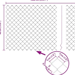 vidaXL Poste de Valla 10 x 0,4 m (malla de 40 x 40 mm) Verde Best