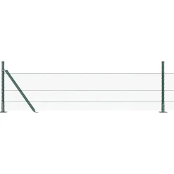 vidaXL Vallas De Jardín-Poste de Valla 10 x 0,4 m (malla de 13 mm) Acero y PVC