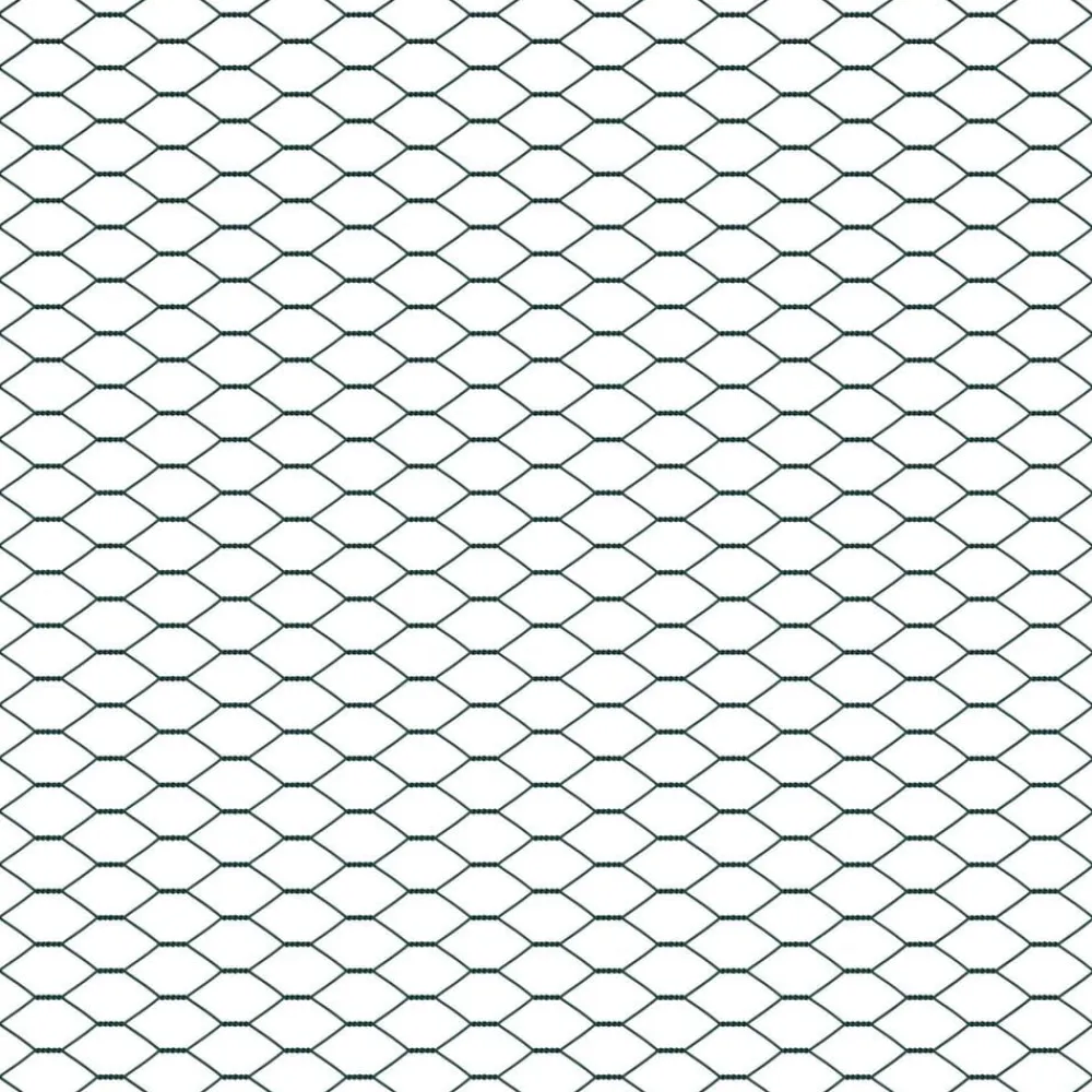 vidaXL Vallas De Jardín-Poste de Valla 10 x 0,4 m (malla de 13 mm) Acero y PVC