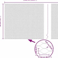 vidaXL Poste de Valla Verde 25 x 0,5 m (malla de 13 mm) Acero Verde bosque