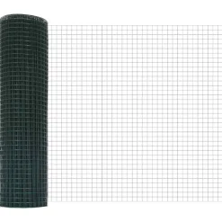 vidaXL Poste de Valla 10 x 0,4 m (malla de 12 x 12 mm) Verde Clearance