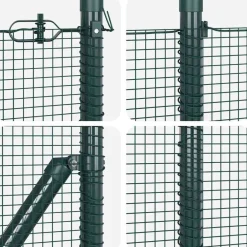 vidaXL Poste de Valla 10 x 0,4 m (malla de 12 x 12 mm) Verde Clearance