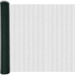 vidaXL Poste de Valla Verde 25 x 1 m (malla de 25 mm) Acero Verde oscuro Sale