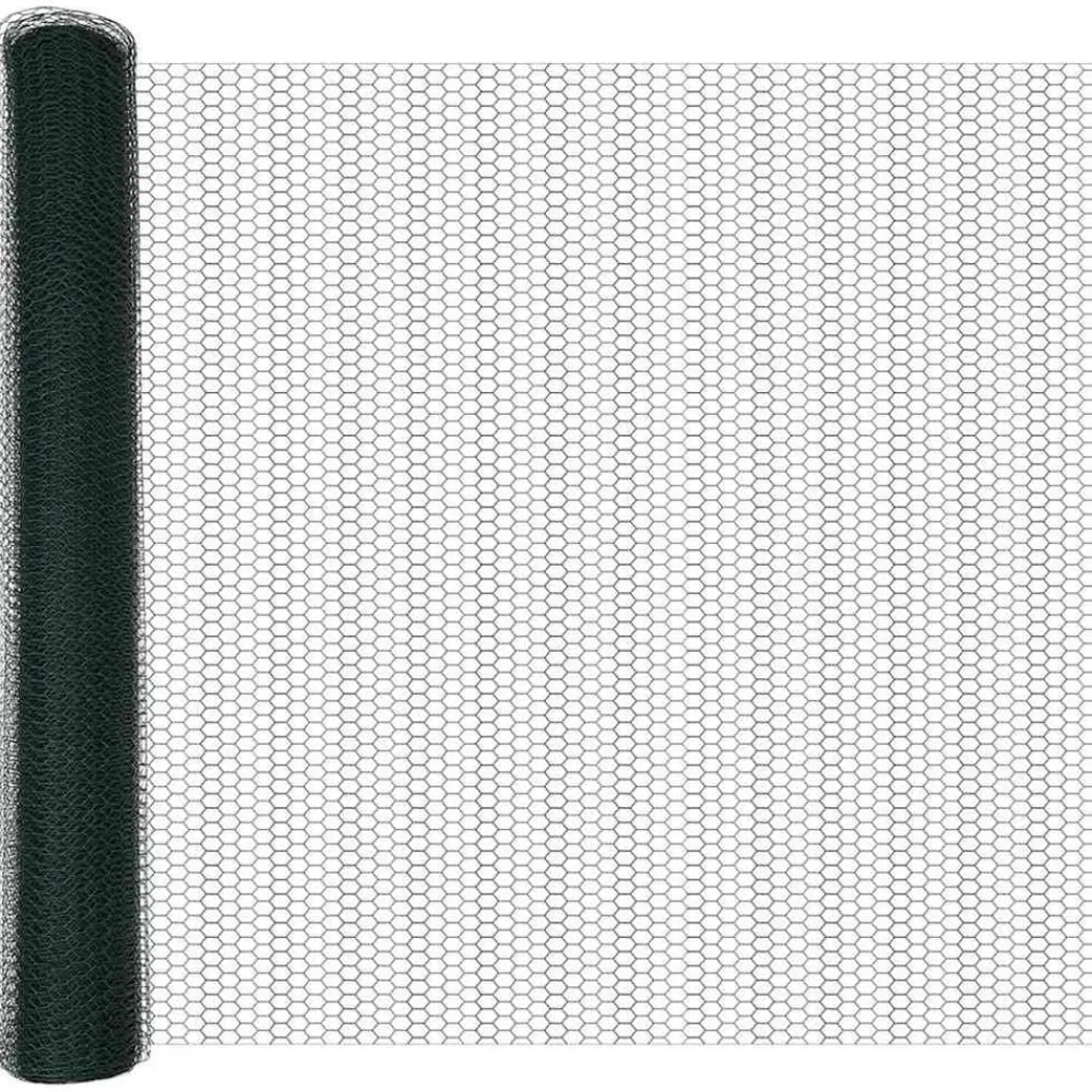 vidaXL Poste de Valla Verde 25 x 1 m (malla de 25 mm) Acero Verde oscuro Sale