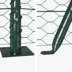 vidaXL Poste de Valla Verde 25 x 1 m (malla de 25 mm) Acero Verde oscuro Sale