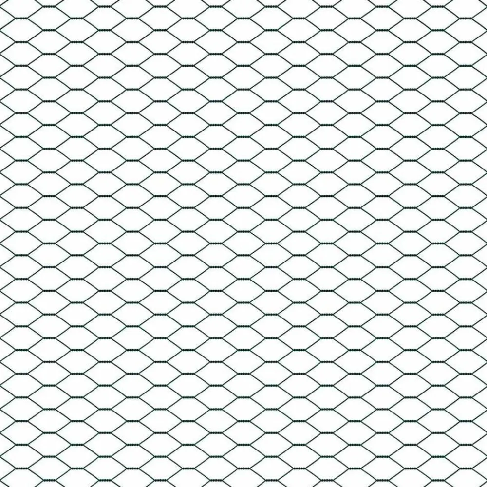 vidaXL Poste de Valla 10 x 0,4 m (malla de 13 mm) Acero y PVC Verde