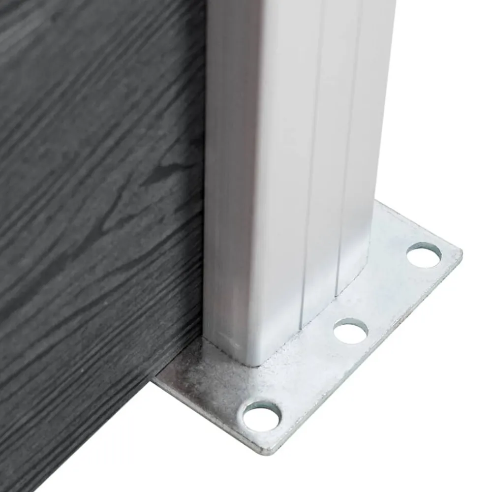vidaXL Postes de valla 2 unidades aluminio 185 cm Plateado Hot