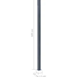 vidaXL Vallas De Jardín-Postes de valla 2 unidades aluminio 185 cm