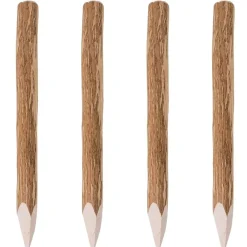 vidaXL Vallas De Jardín-Postes de valla puntiagudos 4 uds madera de avellano 90 cm