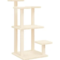 vidaXL Postes rascadores para gatos con plataformas 98,5 cm Crema Best