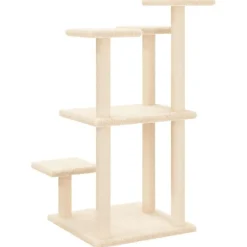 vidaXL Postes rascadores para gatos con plataformas 98,5 cm Crema Best