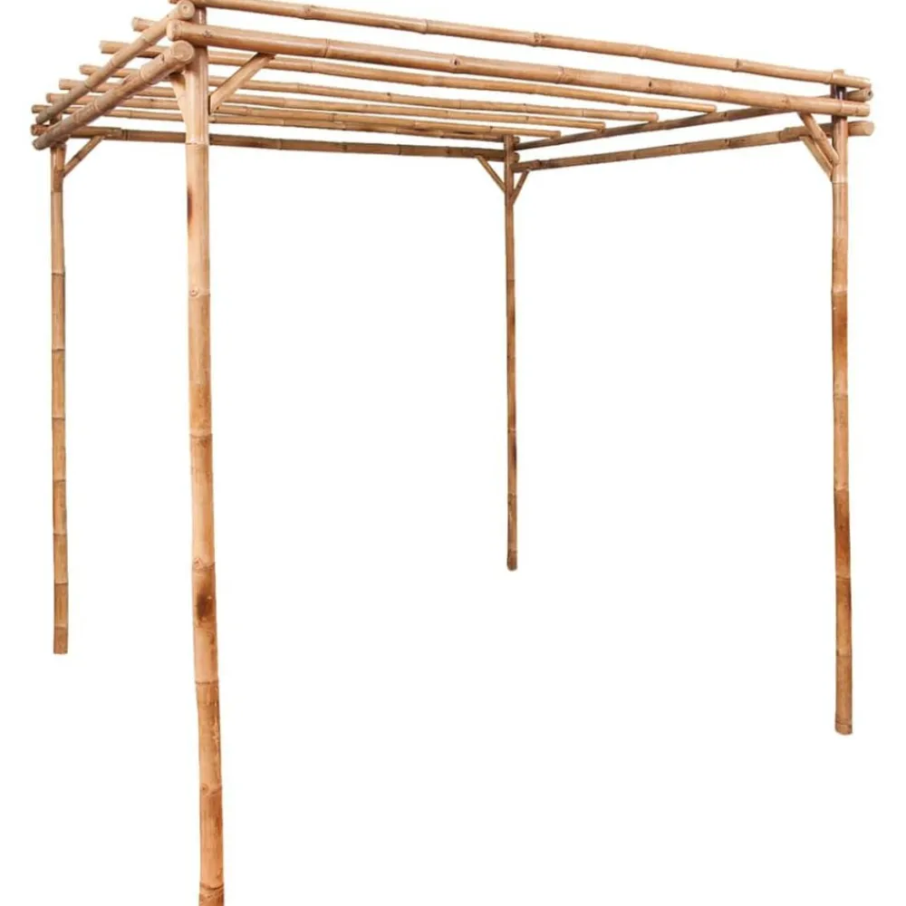 vidaXL Jardín-Pérgola de bambú 170x170x220 cm