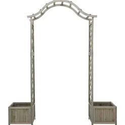 vidaXL Jardín-Pérgola de jardín con jardinera madera maciza de abeto
