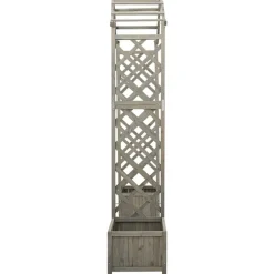 vidaXL Jardín-Pérgola de jardín con jardinera madera maciza de abeto