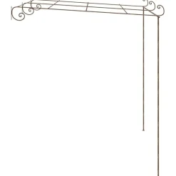 vidaXL Pérgola de jardín marrón antiguo 3x3x2,5 m hierro Discount