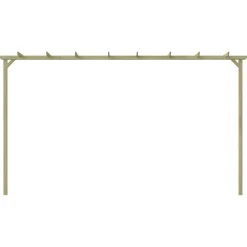 vidaXL Jardín-Pérgola de jardín madera de pino impregnada 360x200x60 cm