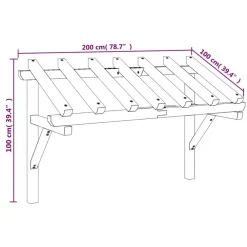 vidaXL Pérgola de puerta madera maciza de pino 200x100x100 cm Best