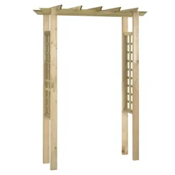 vidaXL Jardín-Pérgola/Arco de rosas madera impregnada 150x60x204 cm