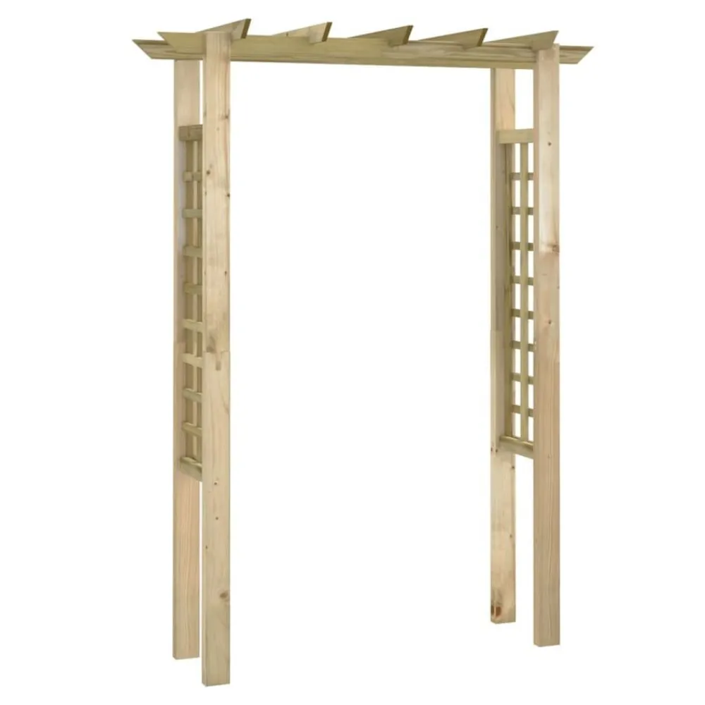 vidaXL Jardín-Pérgola/Arco de rosas madera impregnada 150x60x204 cm