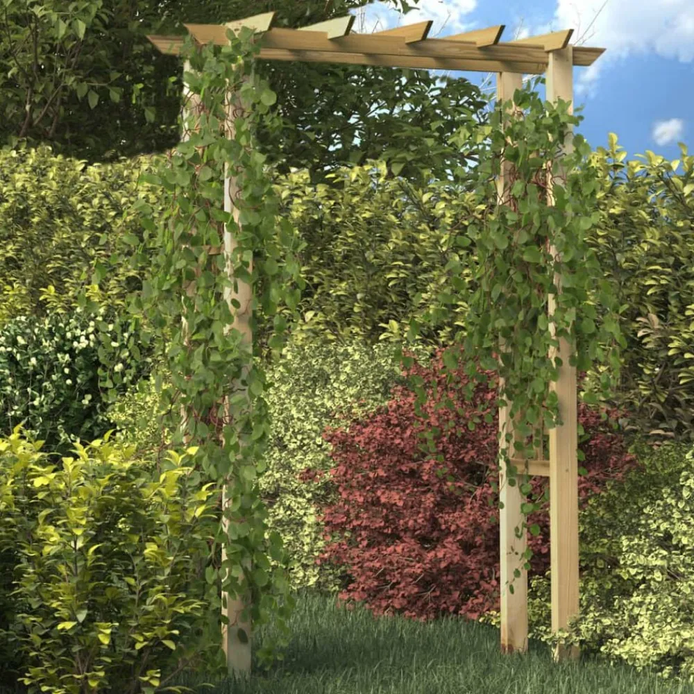 vidaXL Jardín-Pérgola/Arco de rosas madera impregnada 150x60x204 cm