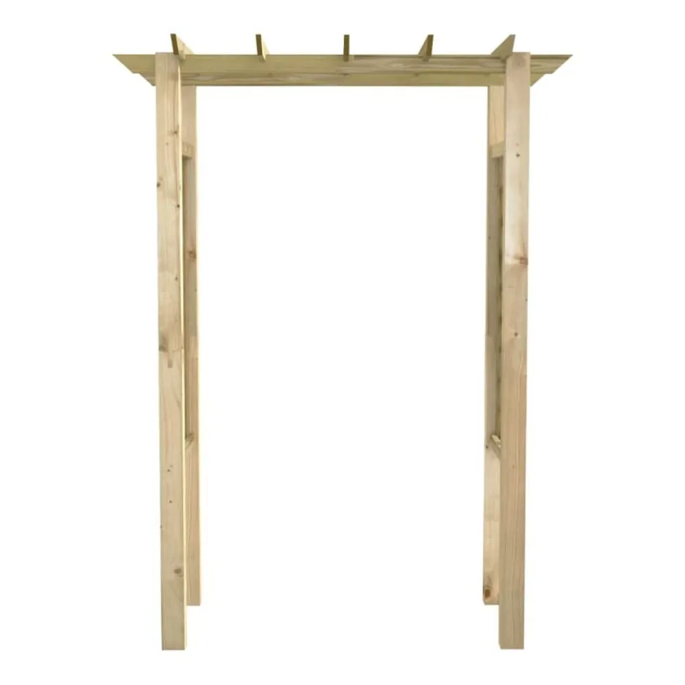 vidaXL Jardín-Pérgola/Arco de rosas madera impregnada 150x60x204 cm