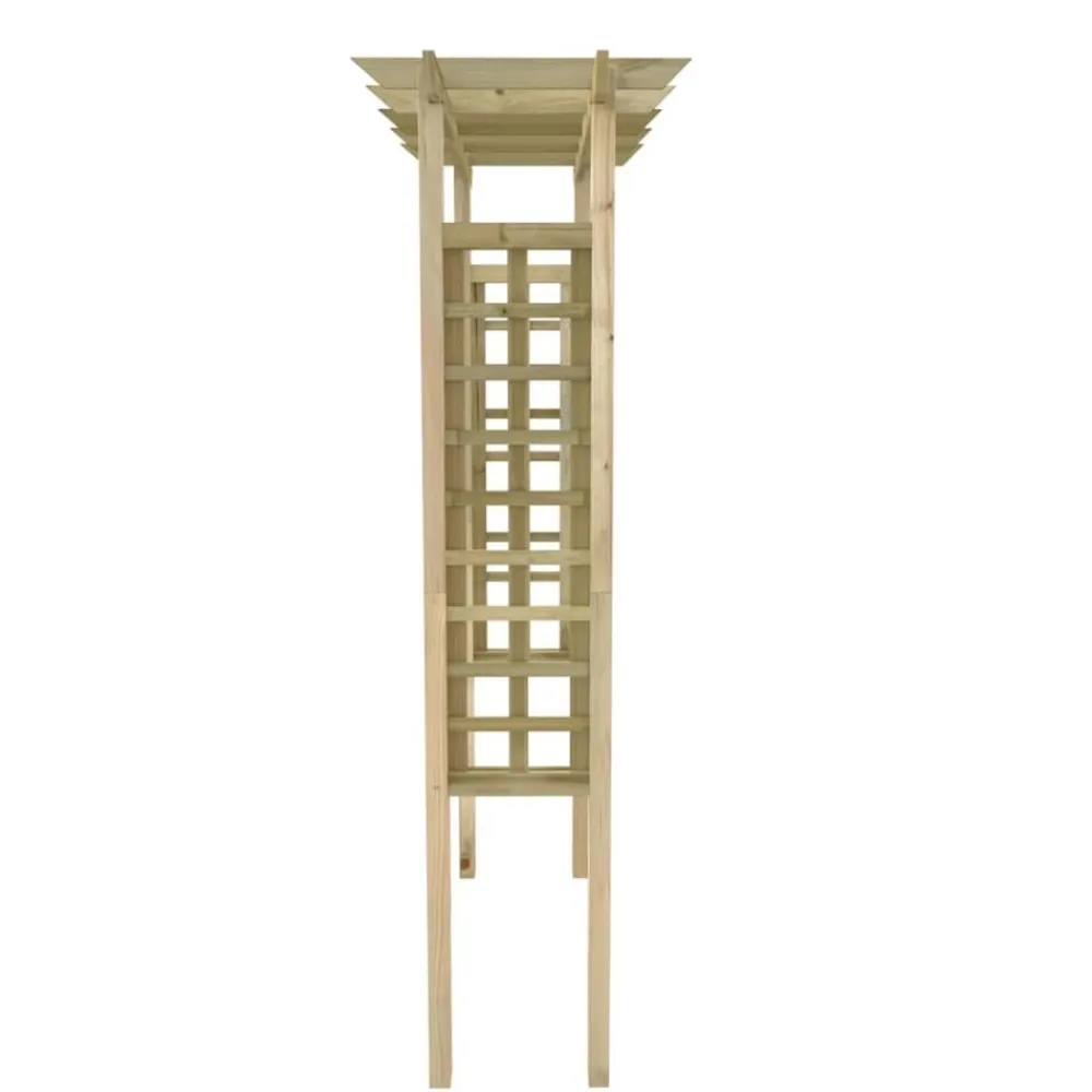 vidaXL Jardín-Pérgola/Arco de rosas madera impregnada 150x60x204 cm