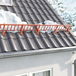 vidaXL Protección de Nieve para Techo 100 x 29,5 x 34,5 cm Acero Rojo