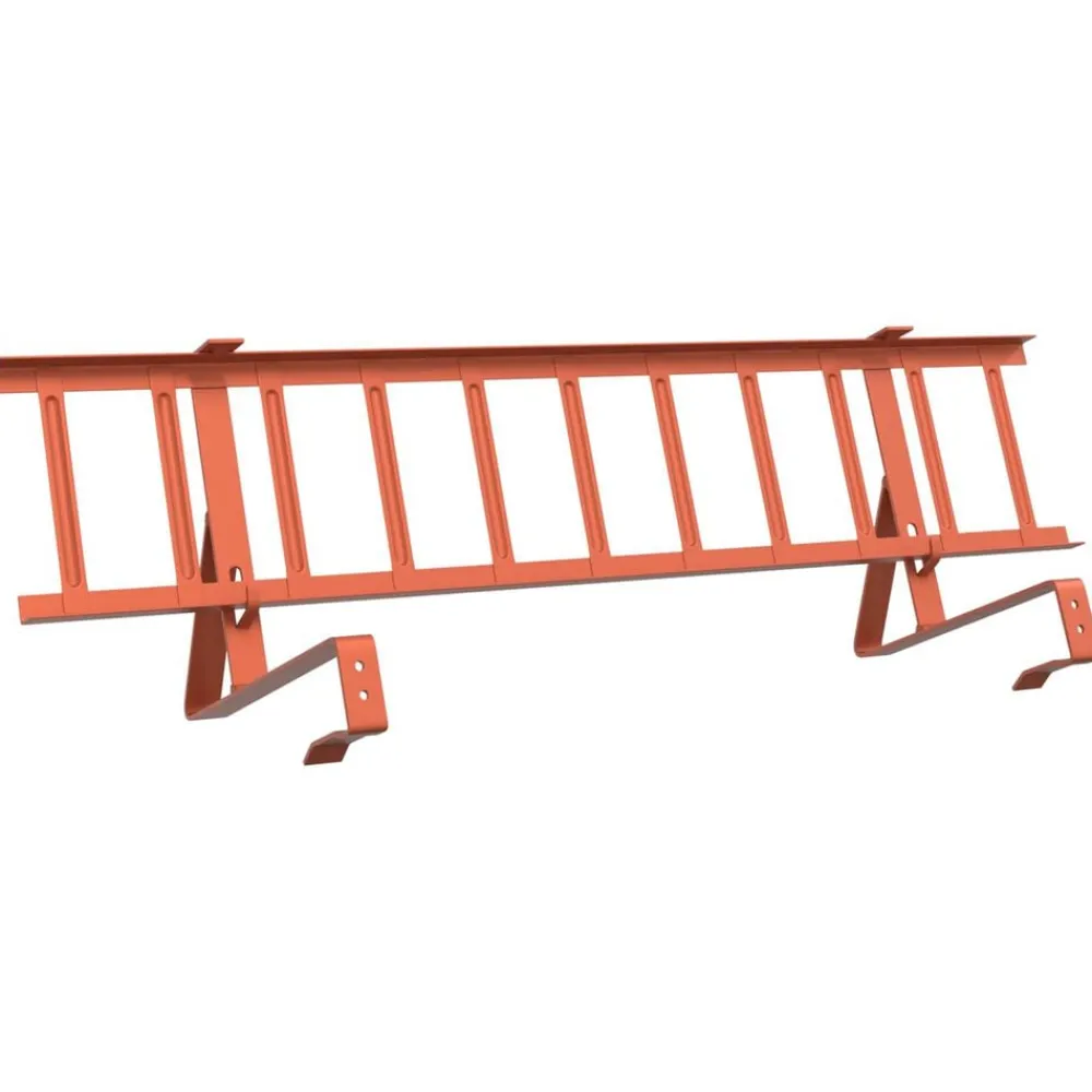 vidaXL Protección de Nieve para Techo 100 x 29,5 x 34,5 cm Acero Rojo