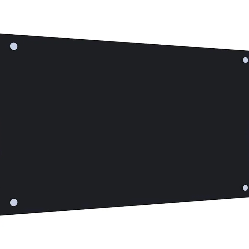 vidaXL Protección salpicaduras cocina vidrio templado 70x40 cm Negro Hot