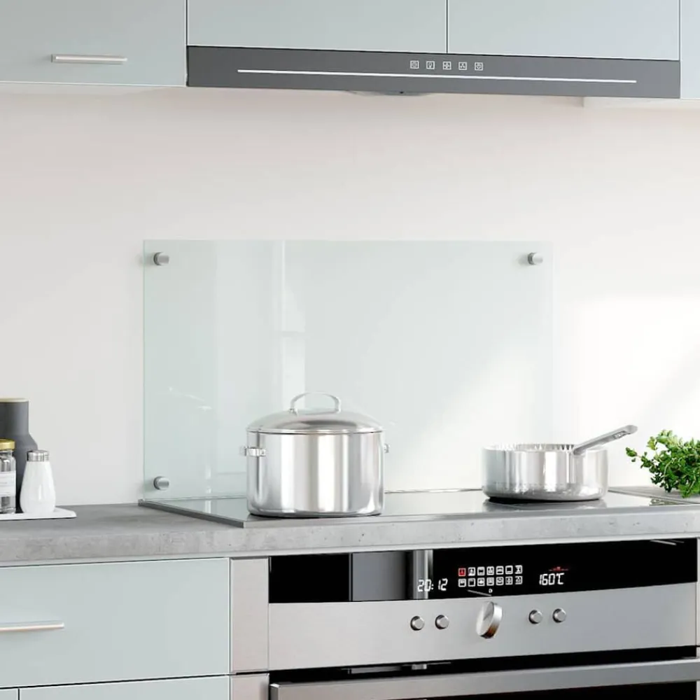 vidaXL Protector contra salpicaduras cocina vidrio templado 70x40 cm Transparente Hot