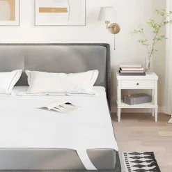 vidaXL Protector de colchón impermeable blanco 90x190 cm Online