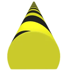 vidaXL Avisos-Protector de esquina PU amarillo y negro 4x3x100 cm
