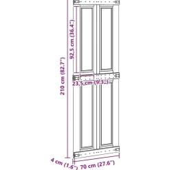 vidaXL Materiales De Construcción-Puerta Corona 70 x 210 cm Madera de ingeniería