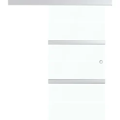 vidaXL Puerta corredera con tope suave vidrio ESG y aluminio 76x205 cm Best