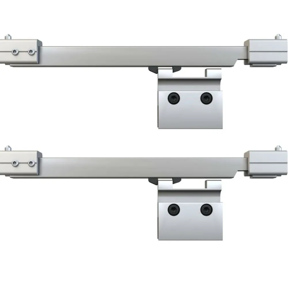 vidaXL Puerta corredera con topes suaves vidrio ESG aluminio 76x205 cm Clearance