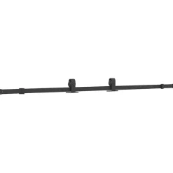 vidaXL Puerta corredera con herrajes negro 76x205 cm vidrio templado Negro y mate Best