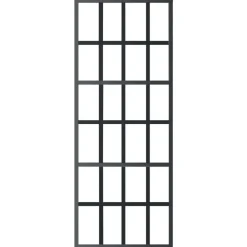 vidaXL Materiales De Construcción-Puerta corredera con herrajes ESG vidrio y aluminio 76x205 cm