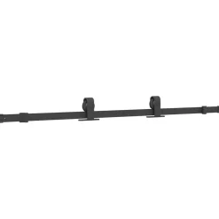 vidaXL Puerta corredera con herrajes negro 76x205 cm vidrio templado Negro y transparente oscuro Outlet