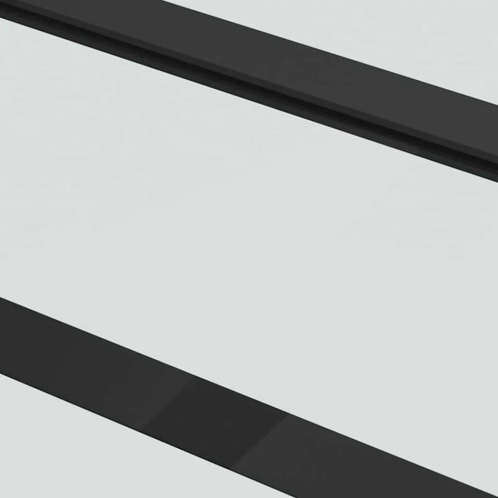 vidaXL Puerta corredera con juego herrajes negro 76x205 cm ESG vidrio Best